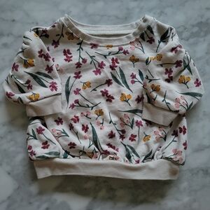 Carter's Floral Print Baby Sweatshirt - Pink, Yellow, Green